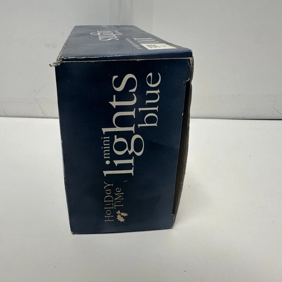 Holiday Time 100 Ct Mini Christmas Lights Blue Bulbs Green Wire 29ft Indoor - Image 4 of 4