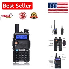 UV-5R Dual Band Walkie Talkie, 128 Channels, 5KM Range with 1800mAh Battery