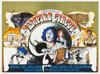 Vampir Zirkus 1972 Quad Poster Druck 30x40'' HAMMER HORROR ADRIENNE CORRI FREEPP