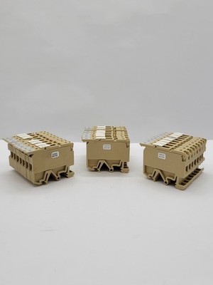 23PC Conexel ASK-1 Tan Fuse Holder Terminal Block 6.3A 500V Clip On