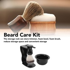 3 In 1 Men Hair Shave Brush Bowl Stand Easy To Clean Practical Shaving Brush HEN