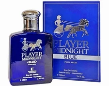 Player Midnight Blue Cologne for Men 3.4 Fl. Oz. Eau De Toilette  Natural Spray