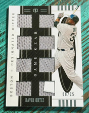 DAVID ORTIZ 2021 National Treasures Game Gear Materials Eights 8 GU Patch 8/25
