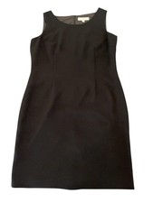 Dress Womens 16 Black Sheath Sleeveless Scoop Neck Knee Length Career Office LBD
