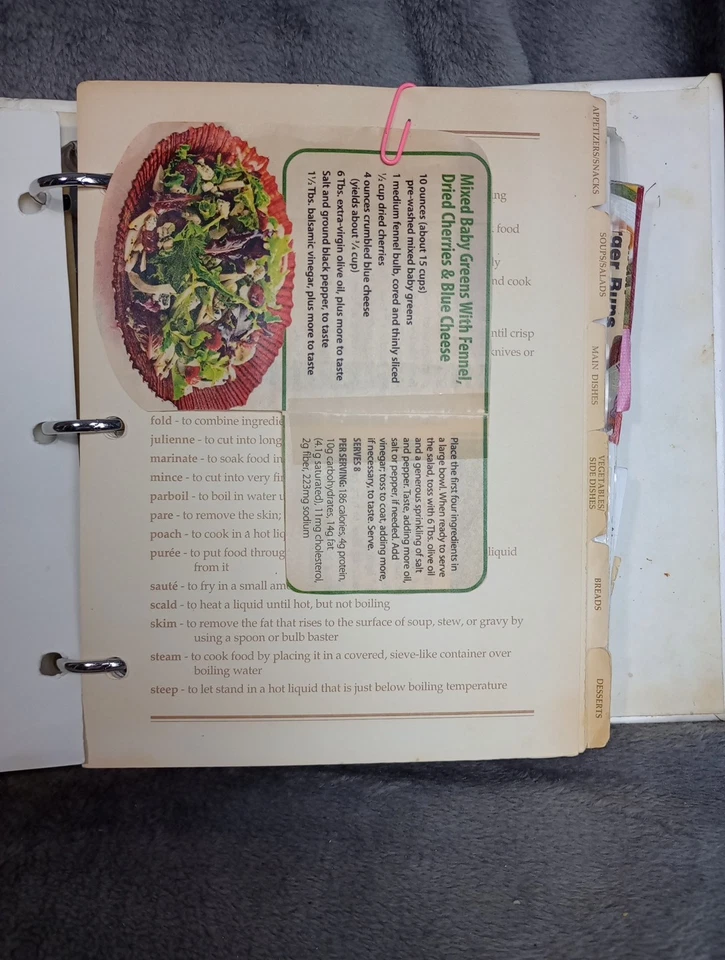 Estate Mixed Recipe Collection Hand Written Newspaper Articles Etc.  Cookbook  - Image 4 of 4