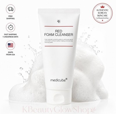 Medicube Red Foam Cleanser 120ml Deep Clean Sensitive Skin Sebum Control Korean