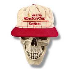 Winston Cup Snapback Hat Nascar Cap Pin Stripe Canvas Vintage USA Made