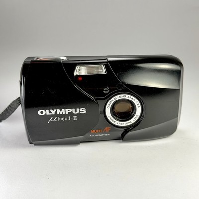 Filmkamera Olympus mju II Stylus Epic schwarz Vintage Travel Point and Shoot F2.8