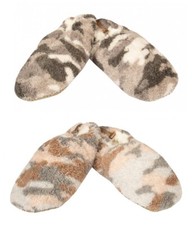 CIOCCA men's non-slip home slipper lined inside with soft and warm white fur art