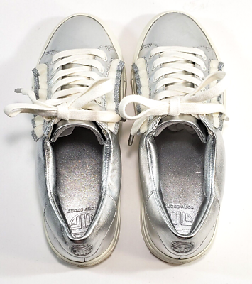 Tory Burch Tory Sport Ruffle Sneakers, Size 7, Metallic