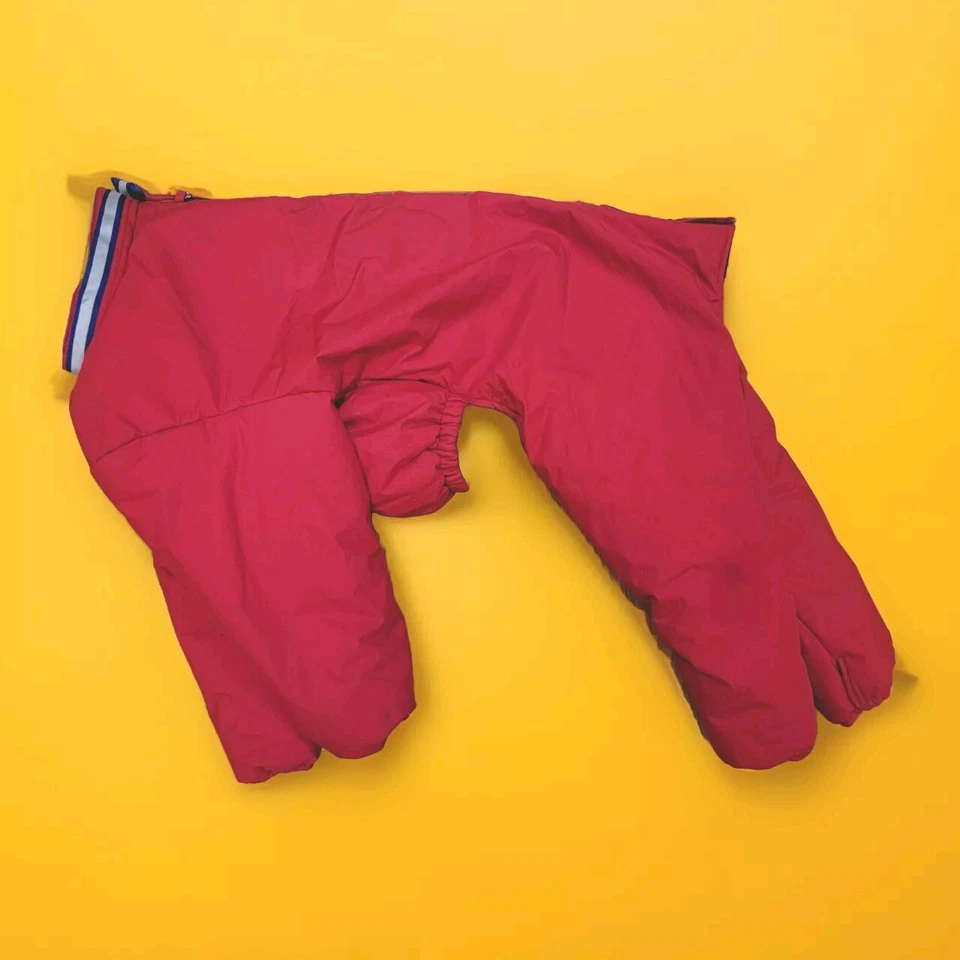 Muttluks Dog Snowsuit Red/Blue Reversible Sz 24 LG Winter Coat Jacket, Worn Once - Imagem 2 de 4