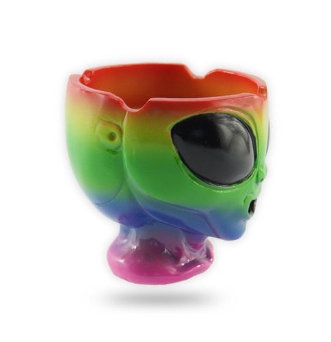 Budawi® Aschenbecher Ascher Ashtray Alien Außerirdisch Ufo All pink grün bunt - Bild 25 von 26