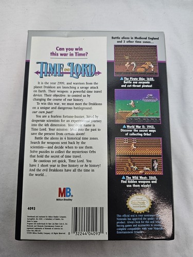 Time Lord NES Completo Original CAJA y Manual Auténtico 1990 Excelente Estado - Imagen 3 de 21