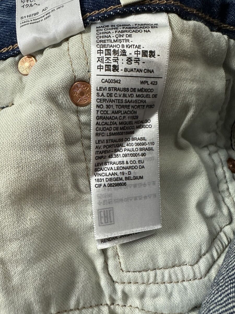 LEVIS MADE AND CRAFTED LMC 1980'S 501 JEANS FJORD DARK WASH LEVIS MADE AND CRAFTED LMC 1980'S 501 JEANS FJORD DARK WASH