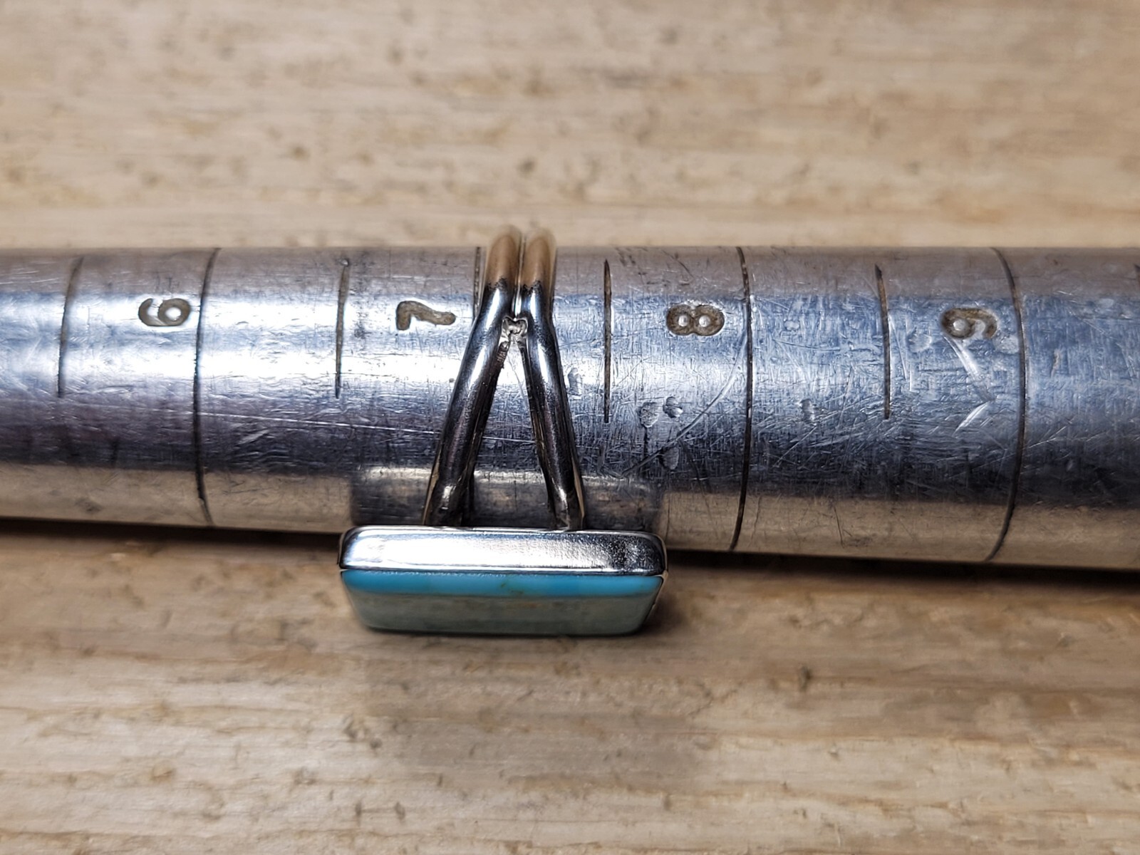 Sterling Silver And Blue Rectangle Turquoise Ston… - image 6