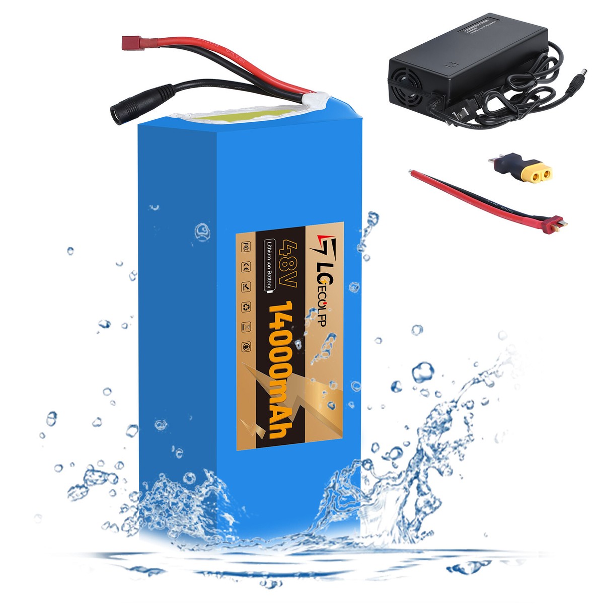 48V 14AH Li-ion Battery for≤1500W EBike Scooter Electric Bicycle Charger  30A BMS