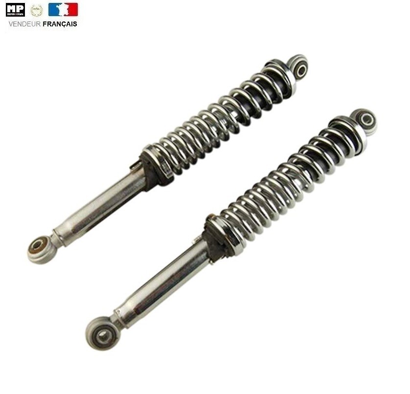 Amortisseur chrome réglable 360 mm suspension cyclo et mobylette 50cc