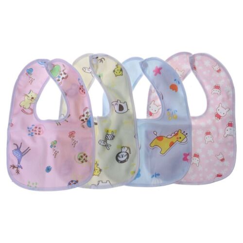 Baby Unisex Cotton Drooler Bibs With Cotton for Eating Cartoon Print - Picture 1 of 8