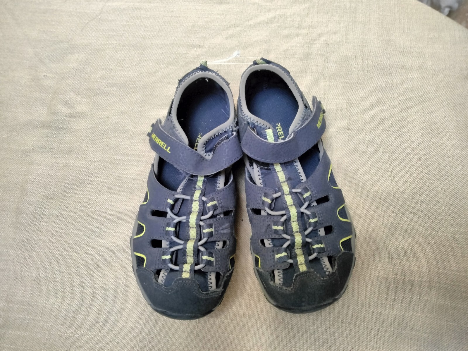SANDALI MERRELL H20 HIKER RAGAZZO BLU NAVY GRIGIO LIME PUNTA CHIUSA SANDALI 2W