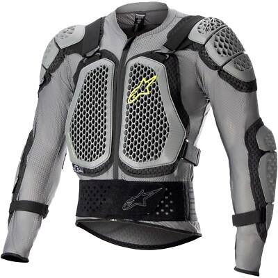 Alpinestars Motorrad Protektor Jacke Gr. L Bionic Action V2 - grau-schwarz-gelb