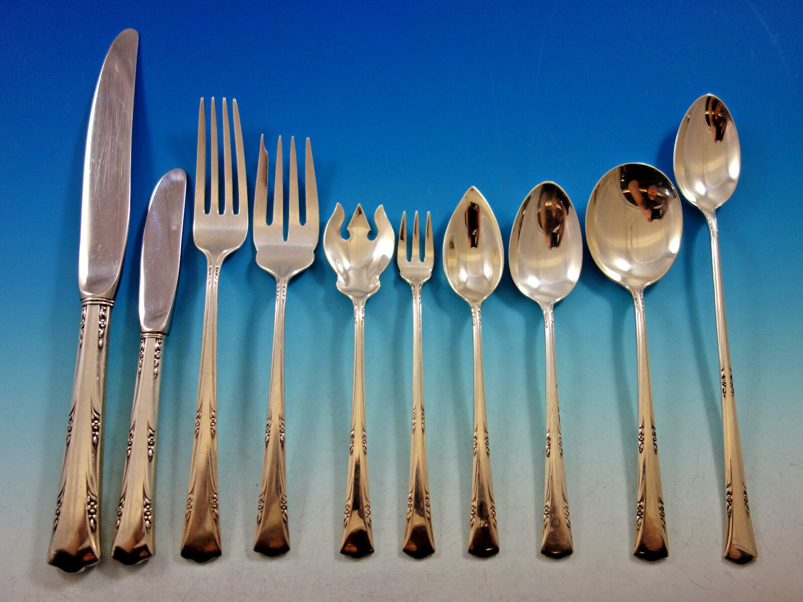 Greenbrier by Gorham Sterling Silver Flatware Set for 12 Service 120 pieces