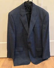 Lauren Ralph Lauren Wool/Silk Blazer Men's 44L Blue Sport Coat Suit Jacket