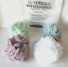 Bath Loofah Set 4-Pack Extra Large Thirsty Mesh Shower Exfoliating Body Puffs