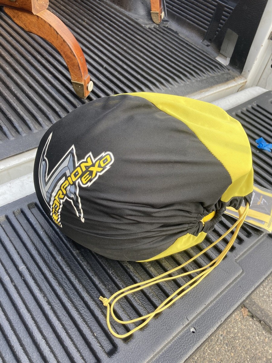 Vintage Fox Racing Helmet, XXL 63-64cm, Yellow, Black, White