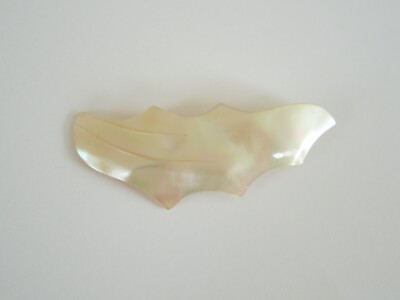 Broche Vintage En Nacre - 4,7 Cm - Made In France - Occasion