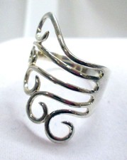Graduated Rings Loops open design Sterling Silver Band Ring 10
