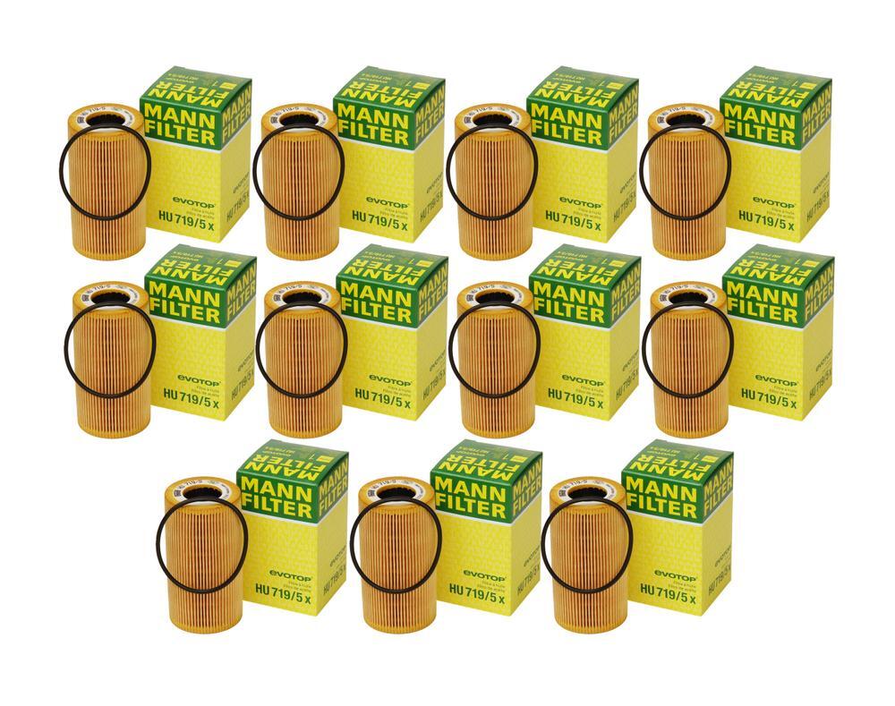 Mann Set of 11 Engine Oil Filters For Porsche Carrera GT Cayenne Cayman 911 918