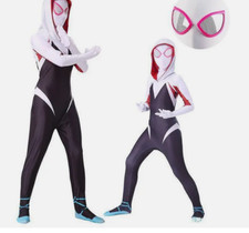 Spider-Man Costume Gwen Halloween Jumpsuit Kids  Adult Cosplay Bodysuit