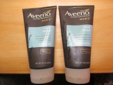 lot of 2 Aveeno Active Naturals Men's Face Wash Fragrance Free 5.1 oz HTF