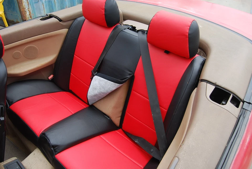 FUNDAS ASIENTO TRASERO BMW SERIE 3 CONVERTIBLE 1992-99 IGGEE S. CUERO AJUSTE PERSONALIZADO Foto 2 de 4