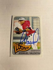 Los Angeles Dodgers JESMUEL VALENTIN Signed Card