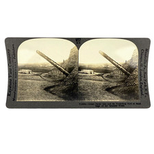 Antique WWI Photos Keystone View Co V18904 Great Naval Gun and Its Fort WWI