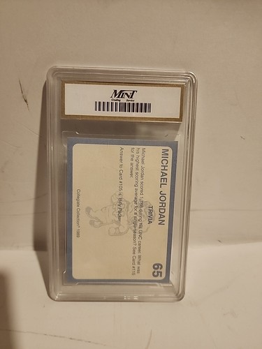 1989-90 COLLEGIATE COLLECTION COCA COLA MICHAEL JORDAN #65 GRADED BCCG 10 MINT - Picture 2 of 3