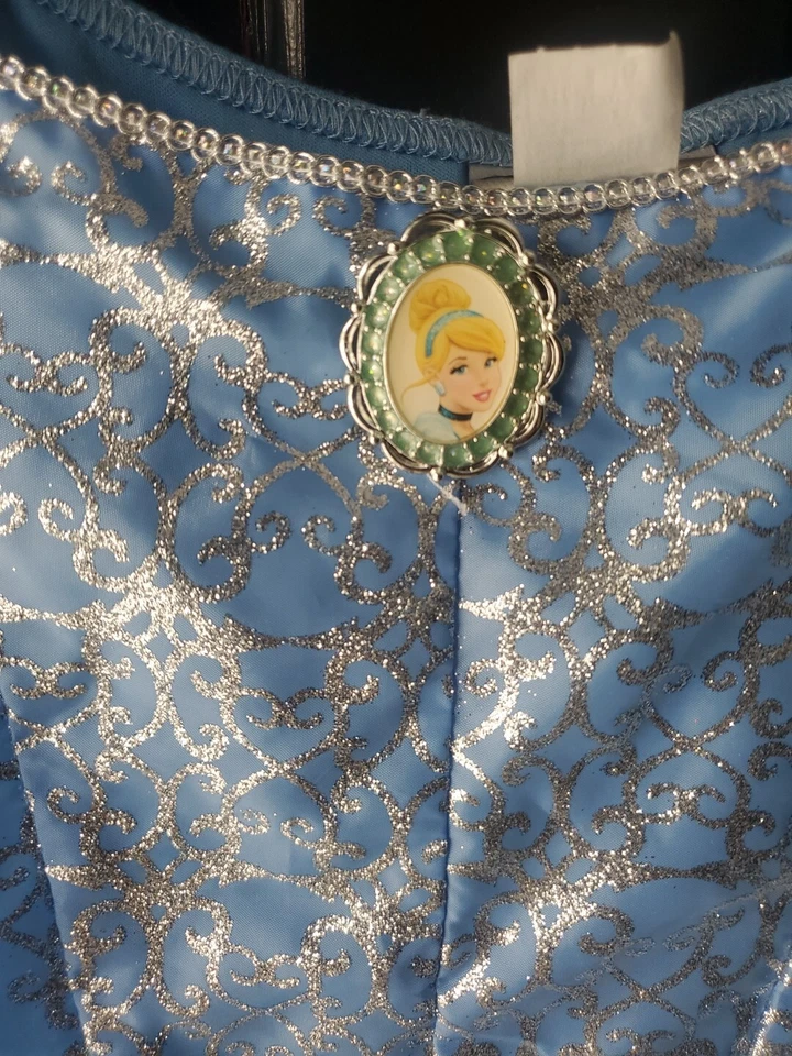 Vestido Cenicienta Parques Disney - Niñas Talla L (10/12) - Vestido Azul con Acento Plateado Foto 2 de 4