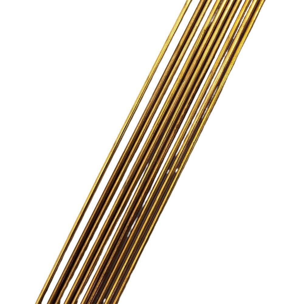 10 Pcs 1.6*250mm Brass Rods Wires Sticks For Repair Welding Brazing/ Soldering