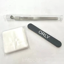 New Orly Cuticle Pusher & Gel Polish Remover/Mini Nail File/Nail Wipes