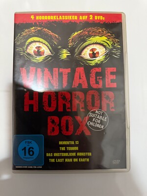 VINTAGE HORROR BOX mit 4 Filmen ( The Last Man on Earth, Dementia 13... ) 2 DVDs