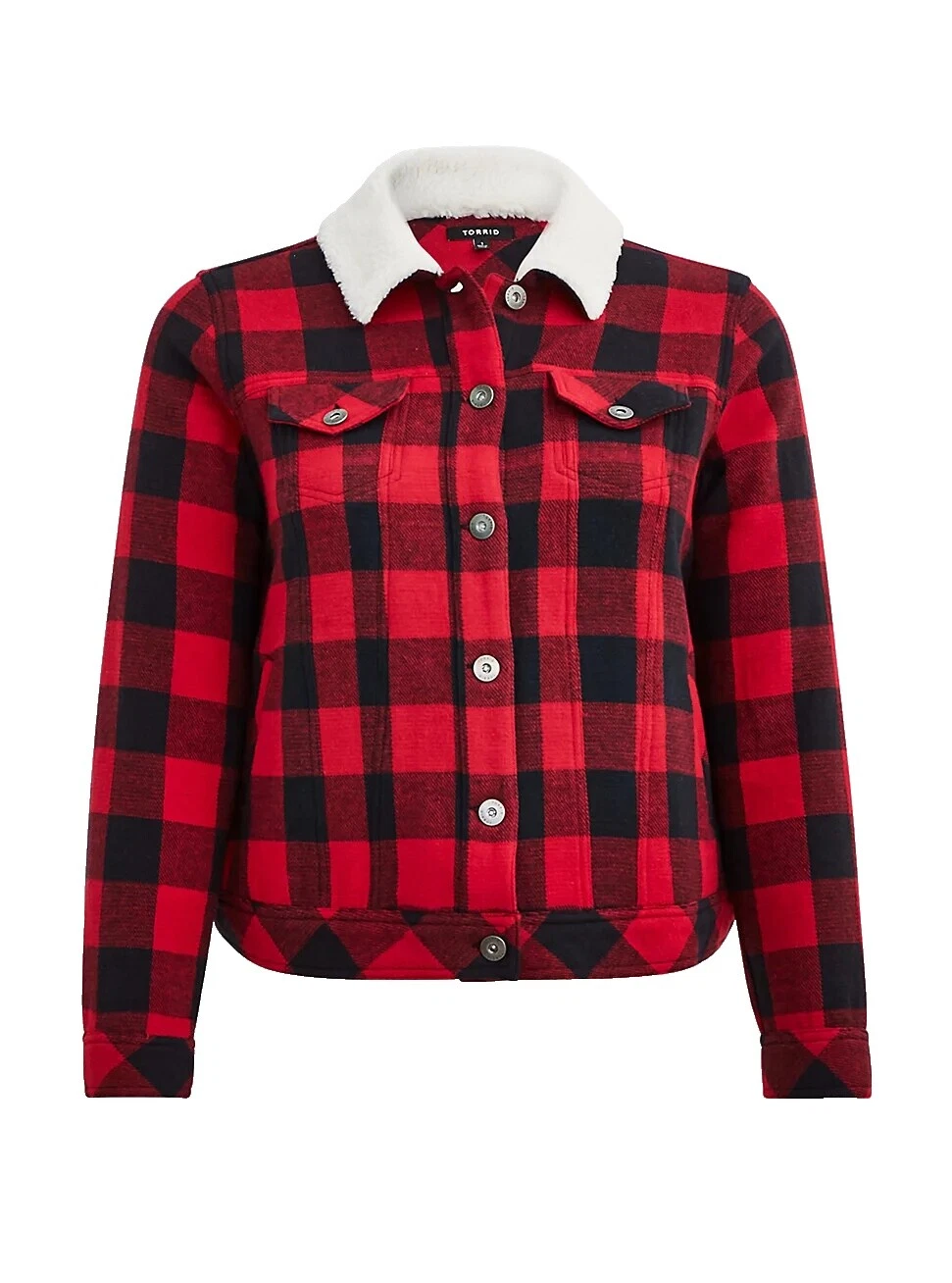 Torrid Plaid Casual Coats, Jackets & Vests for Women