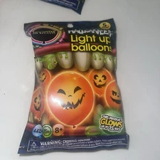 illooms  Light Up LED Pumpkin Balloons 5-Pack - New