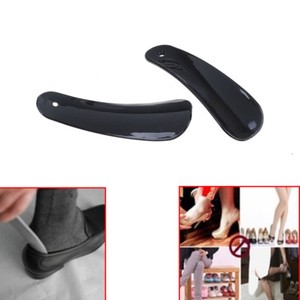 2pcs 11cm Black Plastic Shoehorn Shoe Horns Spoon Shoes Accessories R /_ yk