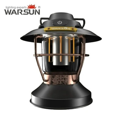 Retro LED Camping Lantern Rechargeable 200LM with 3 Modes and USB Charge