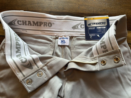 Champro Sport Softball Hose Mädchen niedriger Bund grau Jugend XL 28"-31" neu mit Etikett - Bild 11 von 12