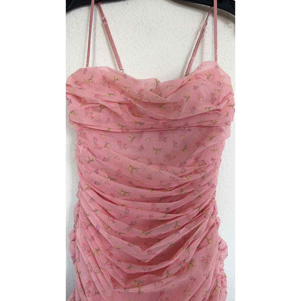 house of cb ella dress pink Clothing : Bodycon Dresses : 'Ella' Pale Pink Sparkle Mesh Mini Dress