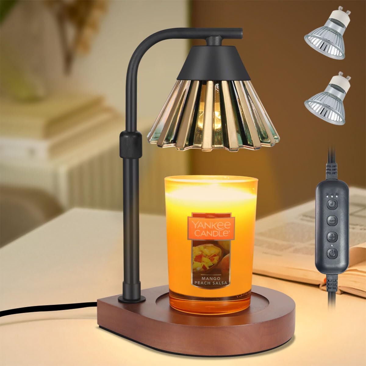 Farmhouse Electric Candle Warmer Lamp with Timer and Dimmer for Wax Melts-image