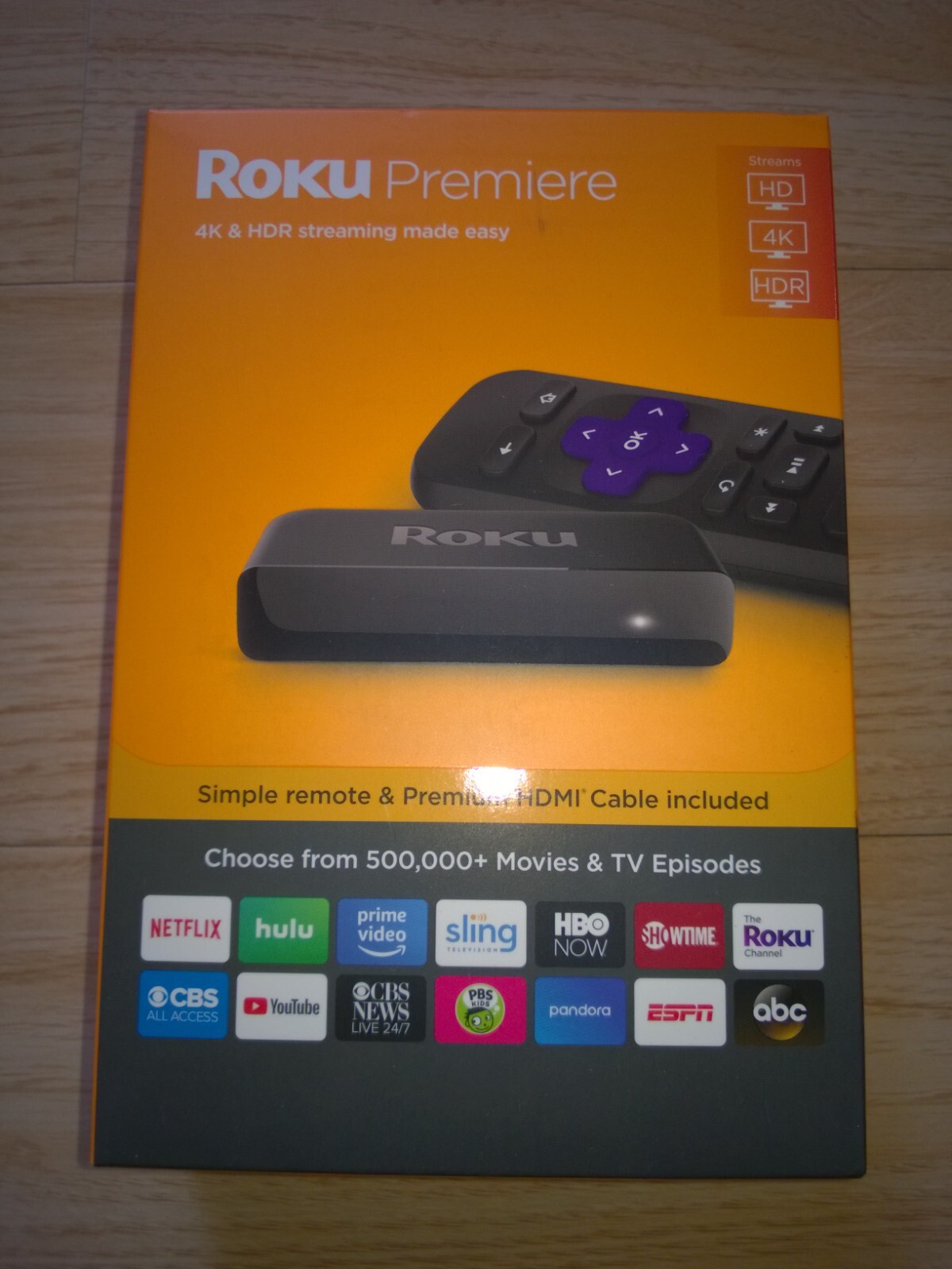 Roku Premiere | HD/4K/HDR Streaming Media Player With Cable-