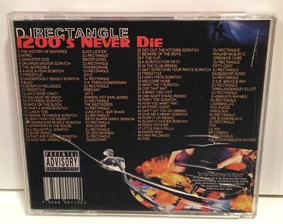 DJ RECTANGLE 1200's NEVER DIE CD MIX SET VARIOUS ARTISTS HIP HOP